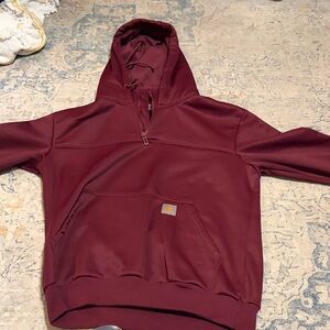 Carhartt Men's Maroon Zip-Up Hoodie
